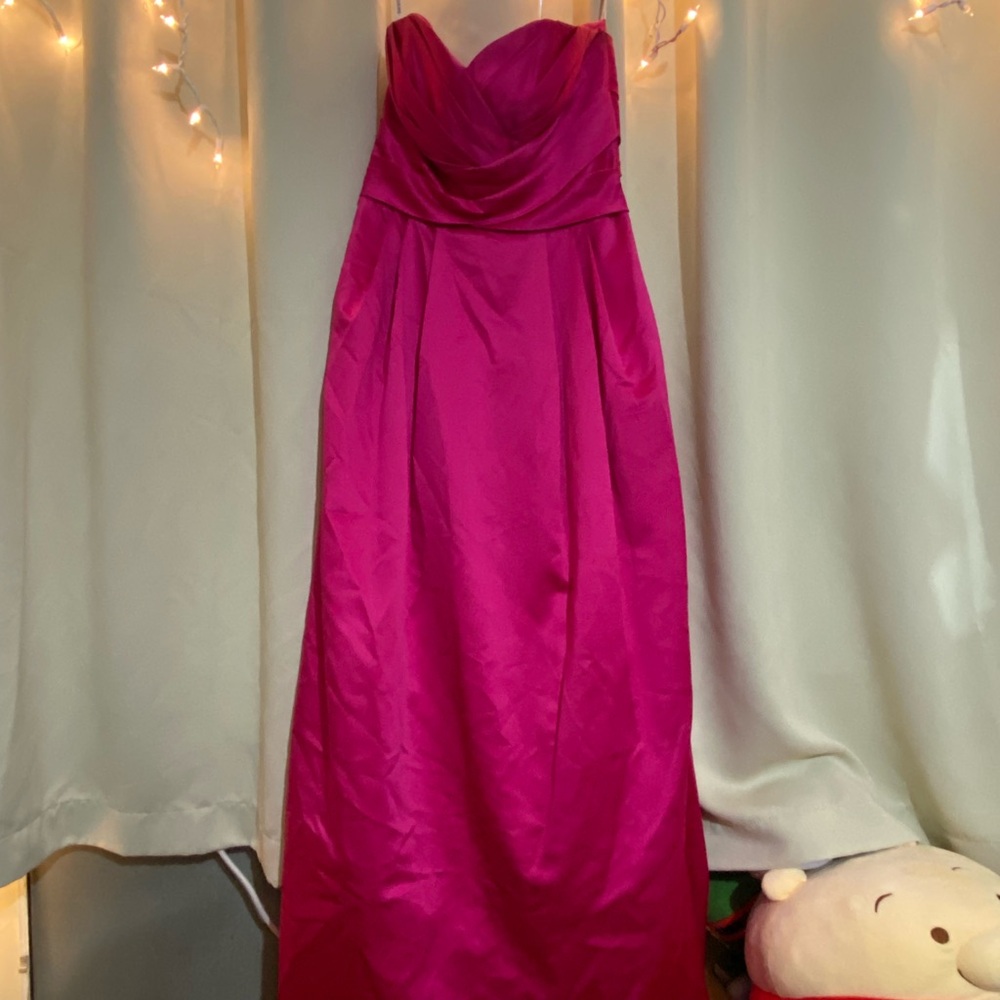 David's Bridal Fuchsia Prom Dress
